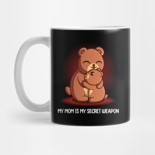 Cute Kawaii Bear Hugging His Mom | Gift For Mothers Day Mug